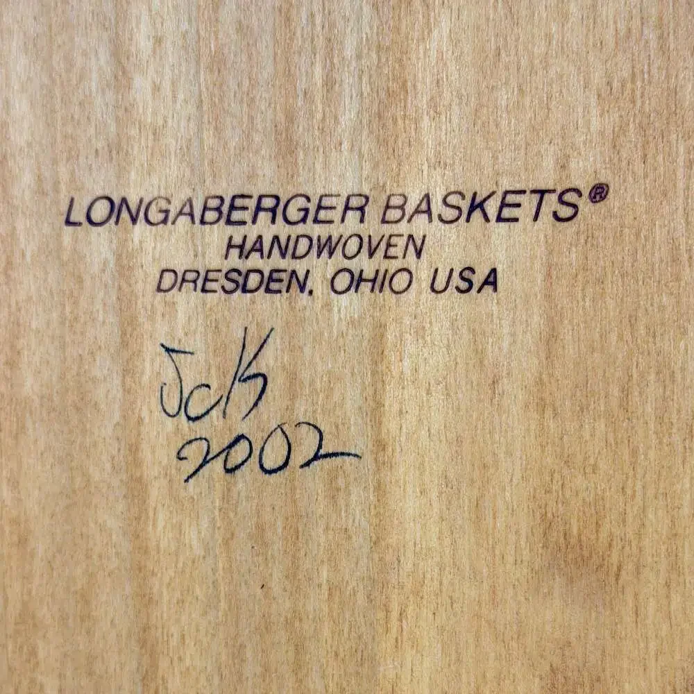 2002 Longaberger Row Your Boat Basket with Plastic Protector
